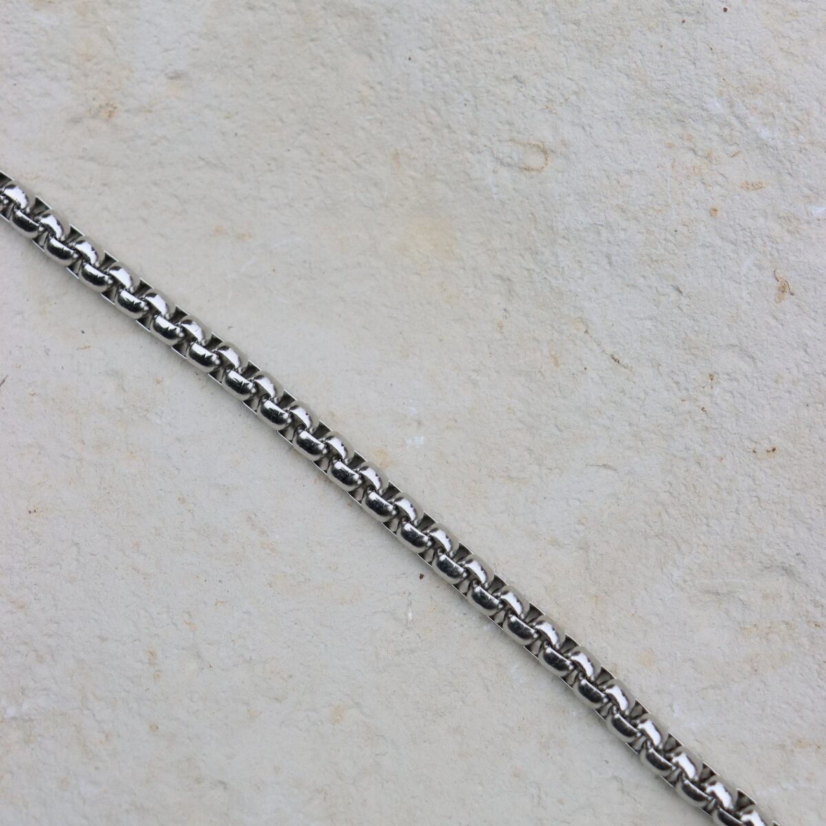 Round chain bracelet silver