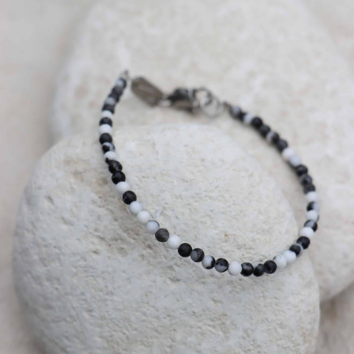 Mini black bracelet silver