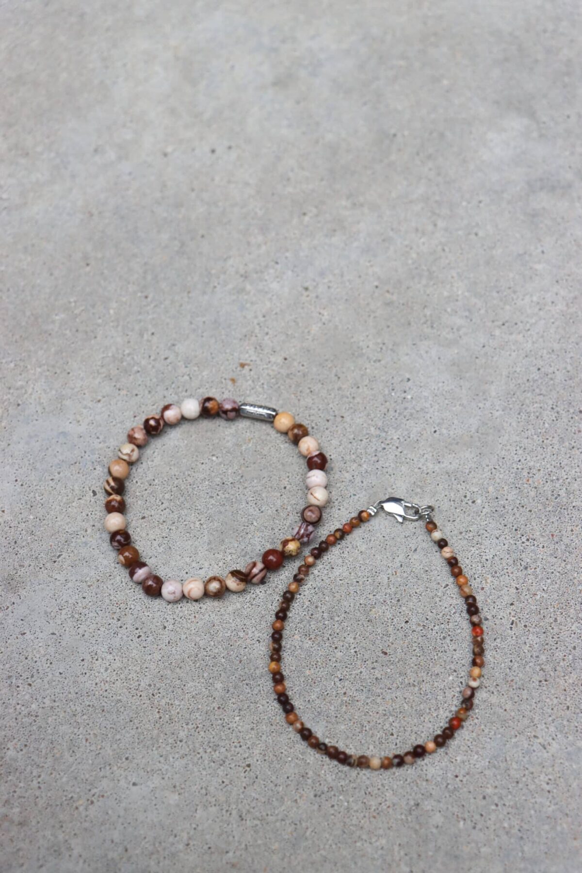 Big brown bracelet silver