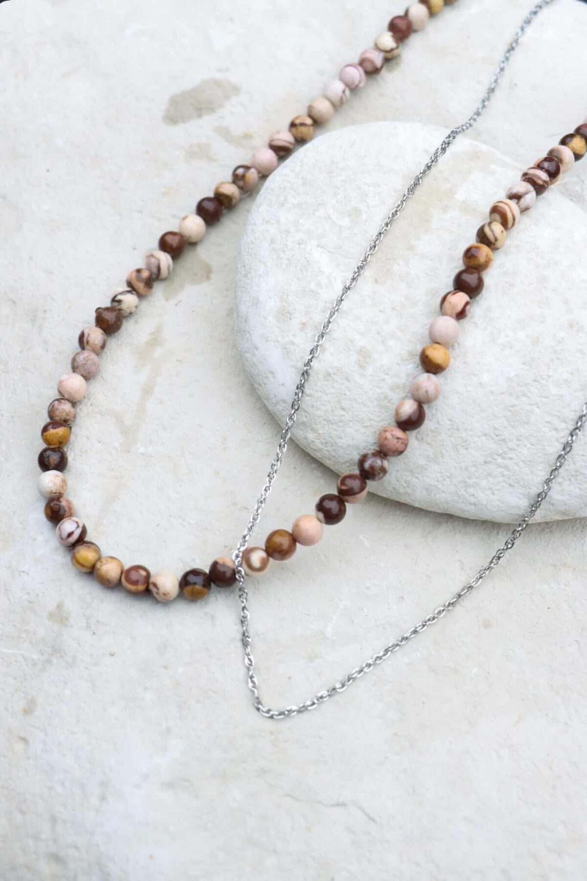 Thin chain necklace silver