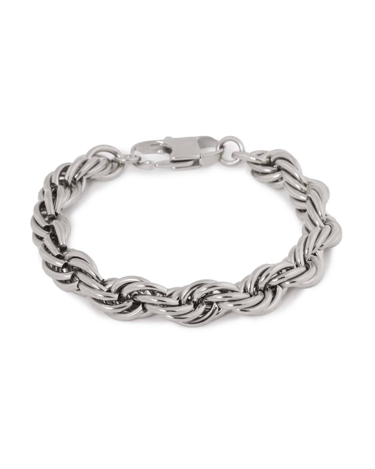 Big twisted bracelet silver