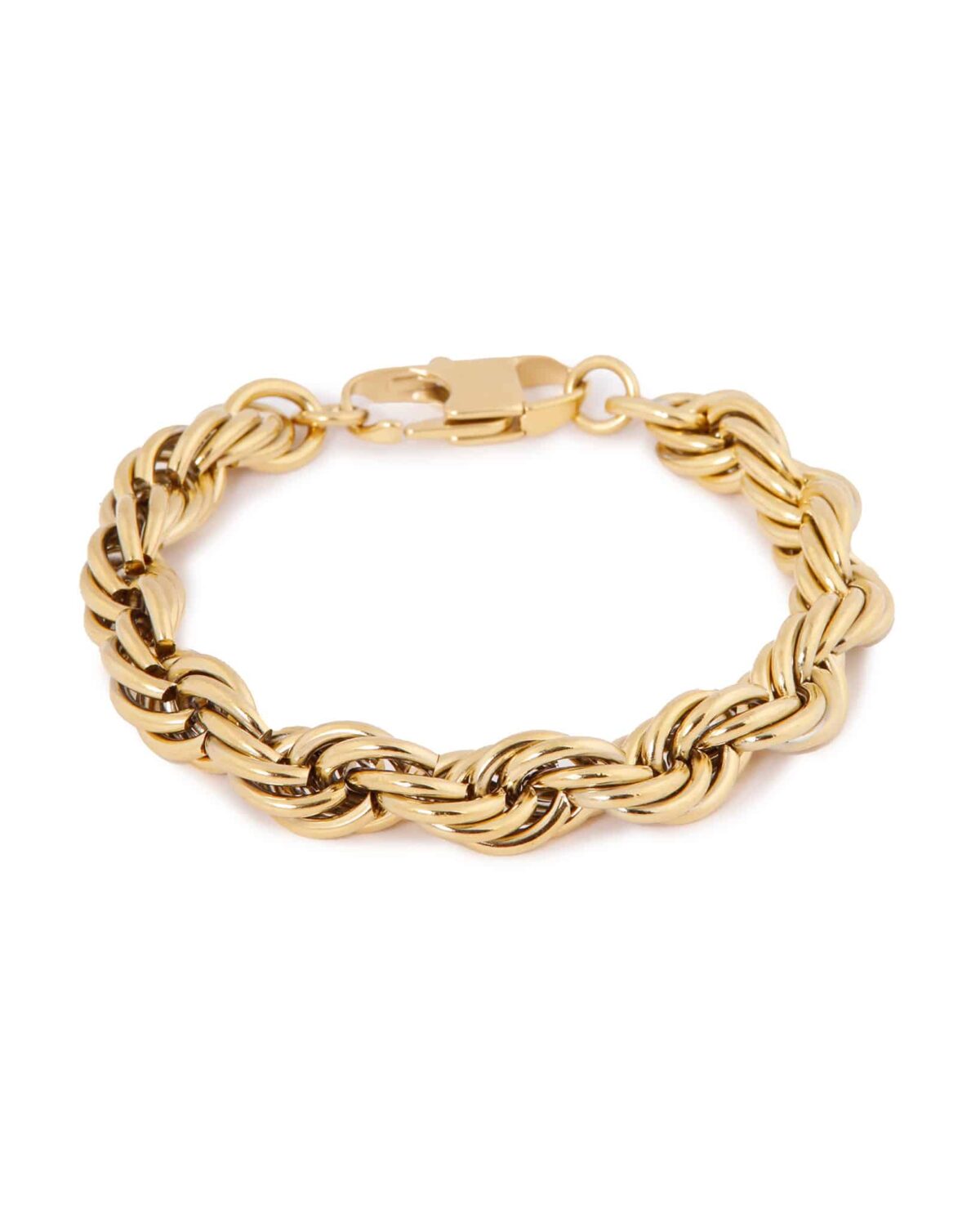 Big twisted bracelet gold