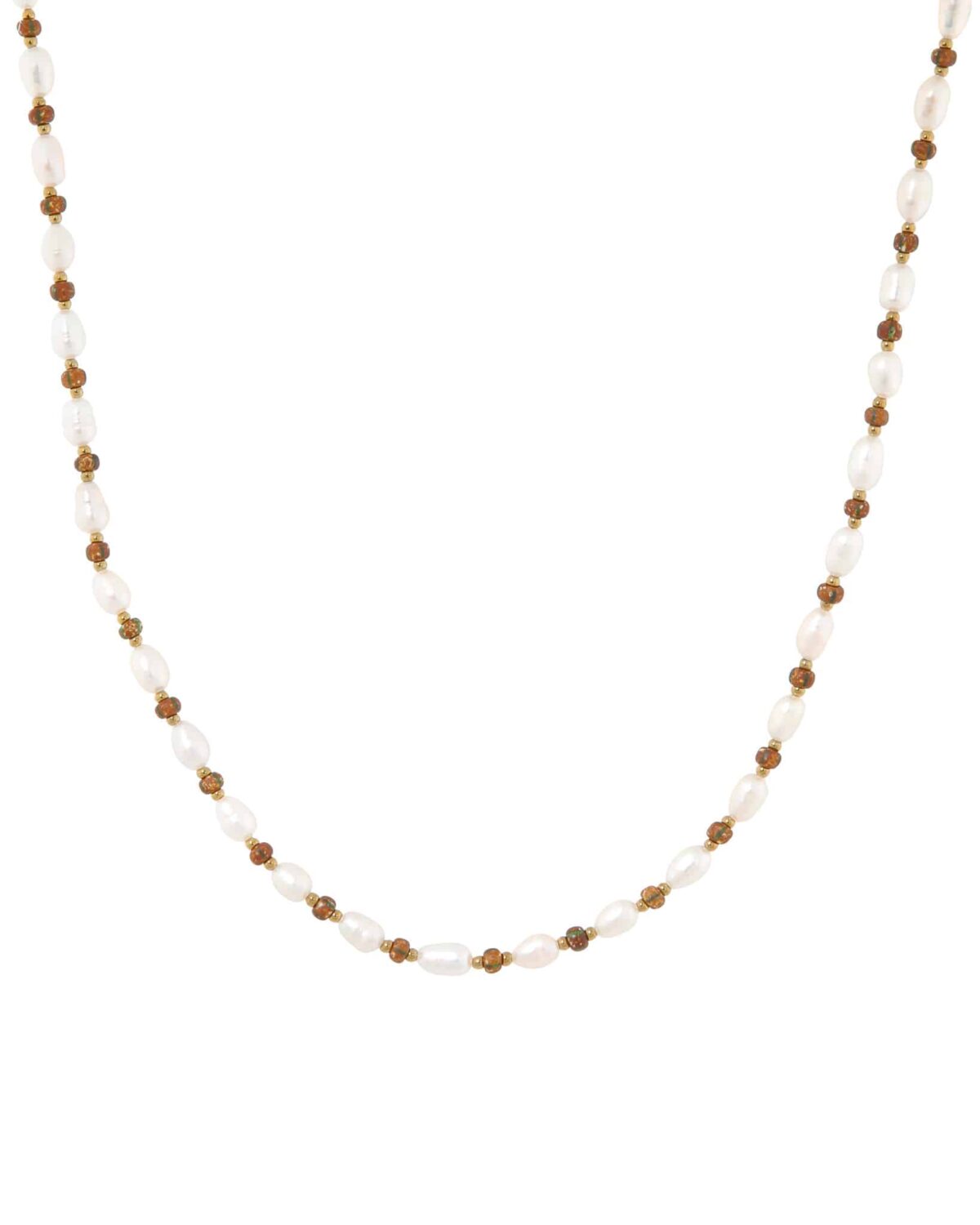 Brown pearl necklace