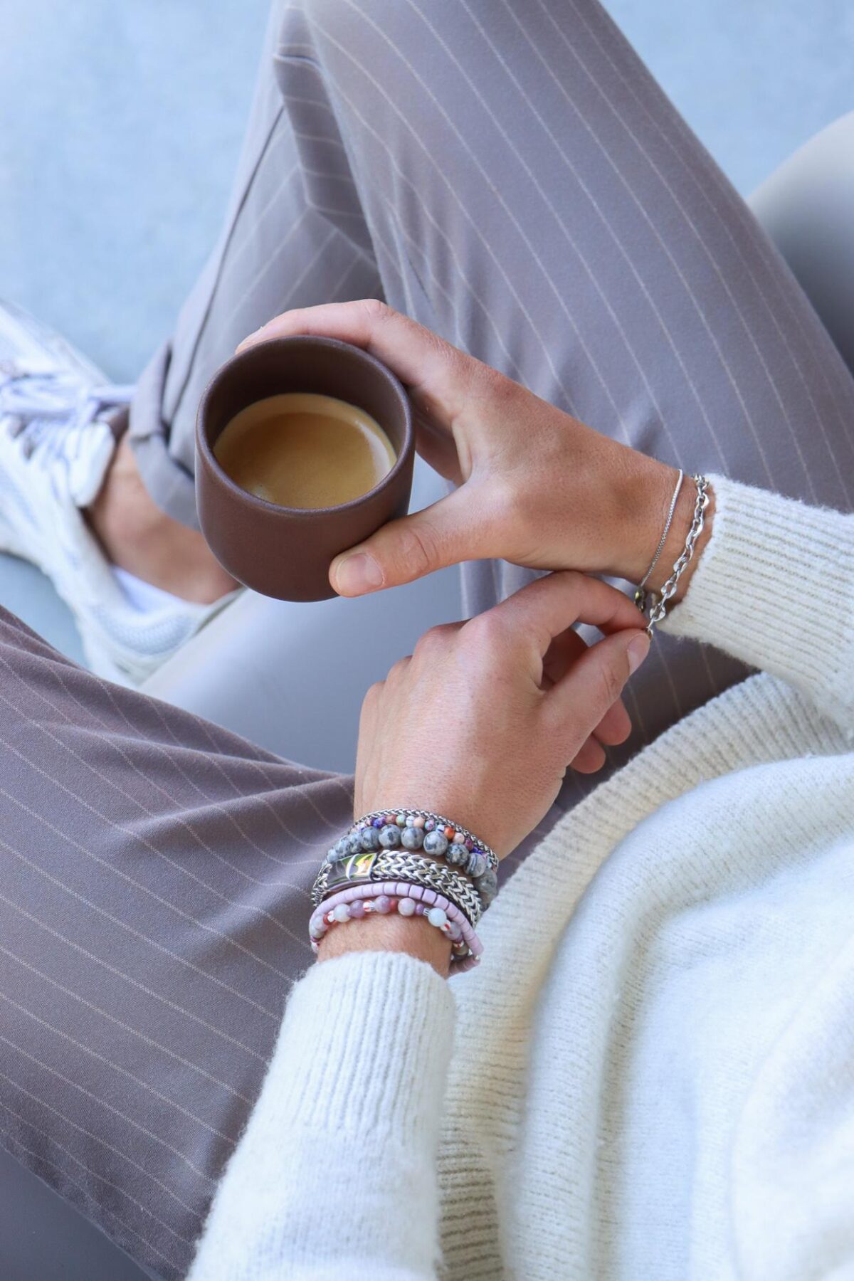 Mini square bracelet silver