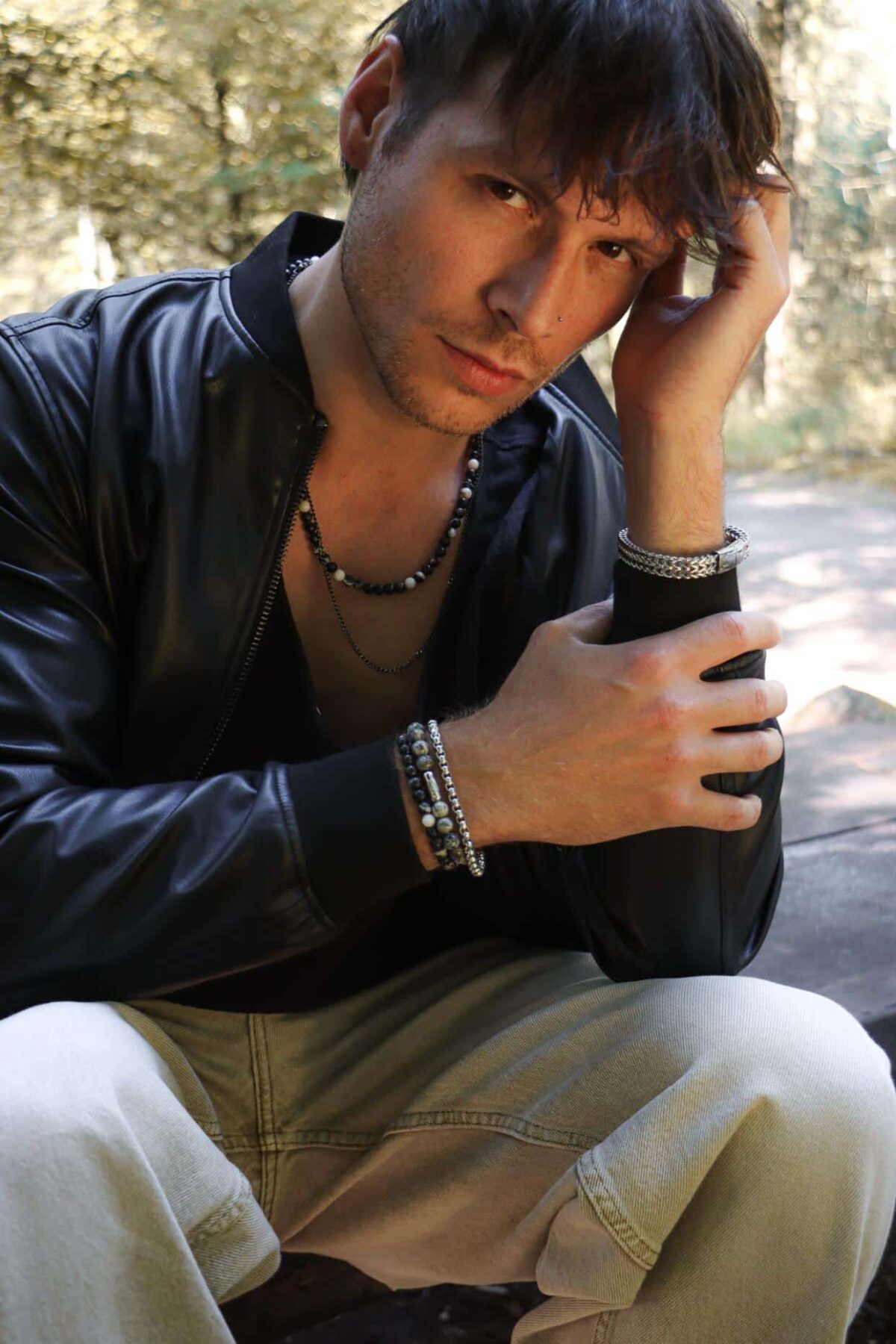 Black chain necklace