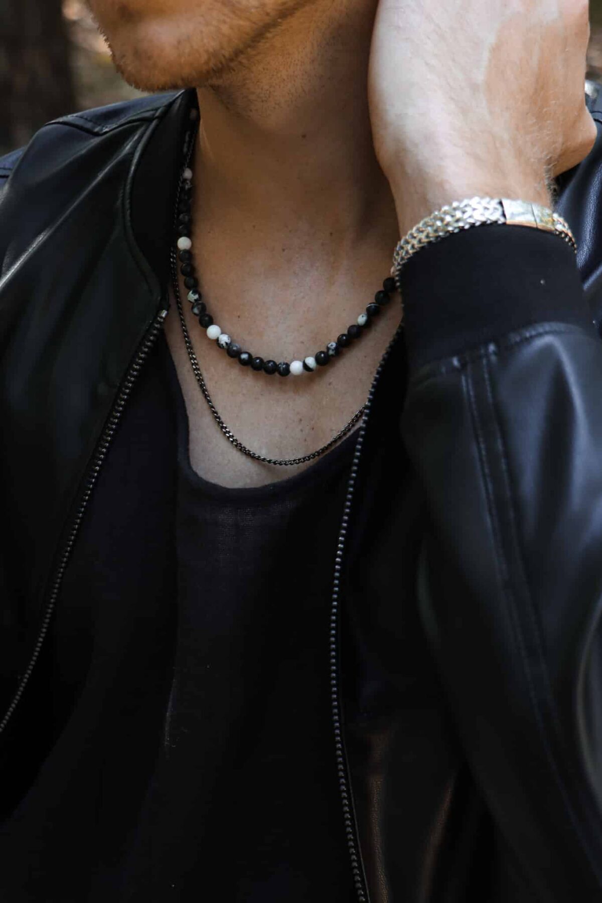 Black chain necklace
