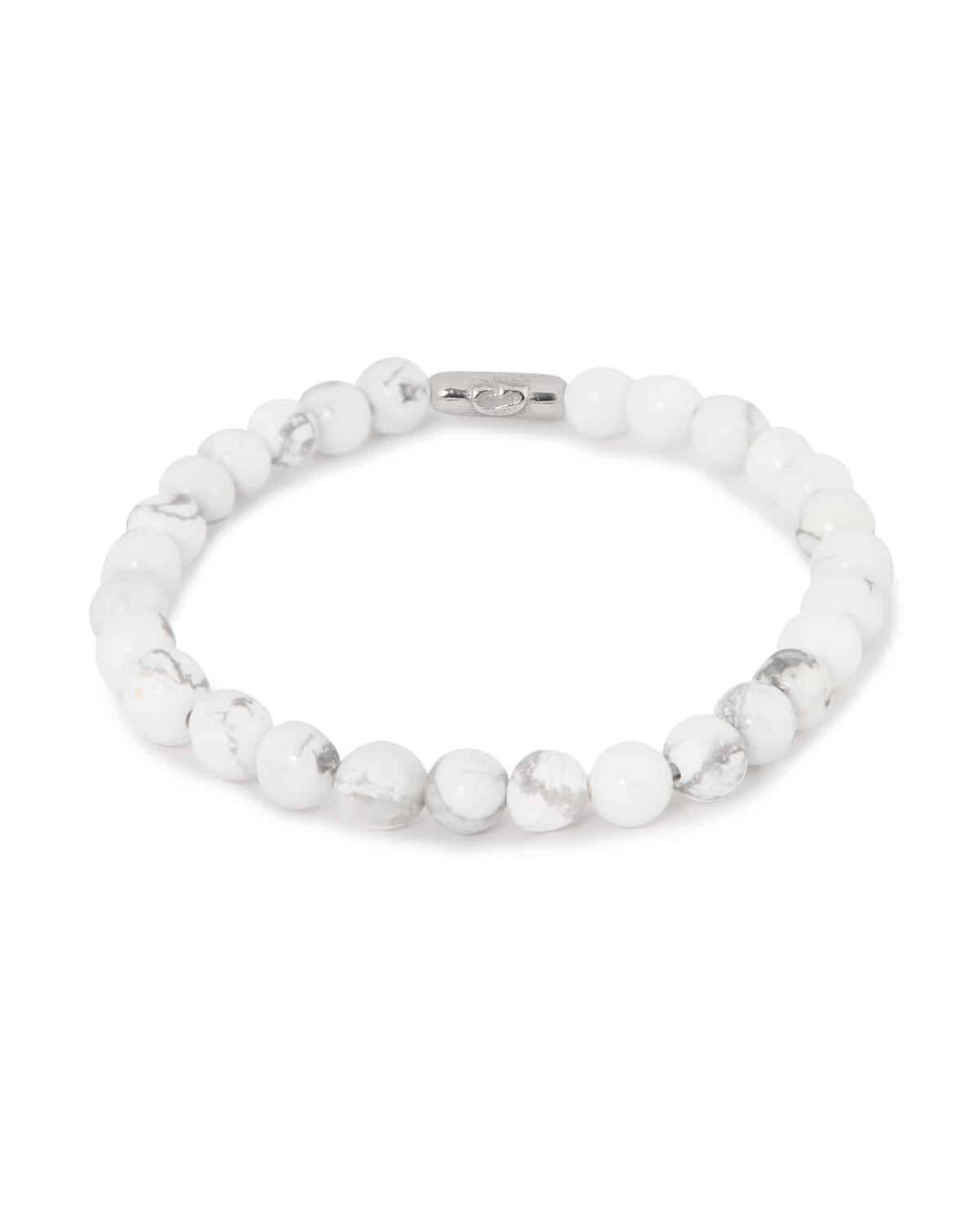 Marble white bracelet silver