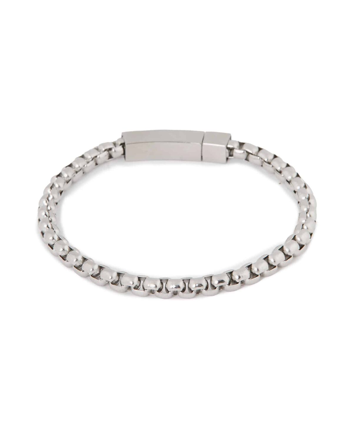 Round chain bracelet silver