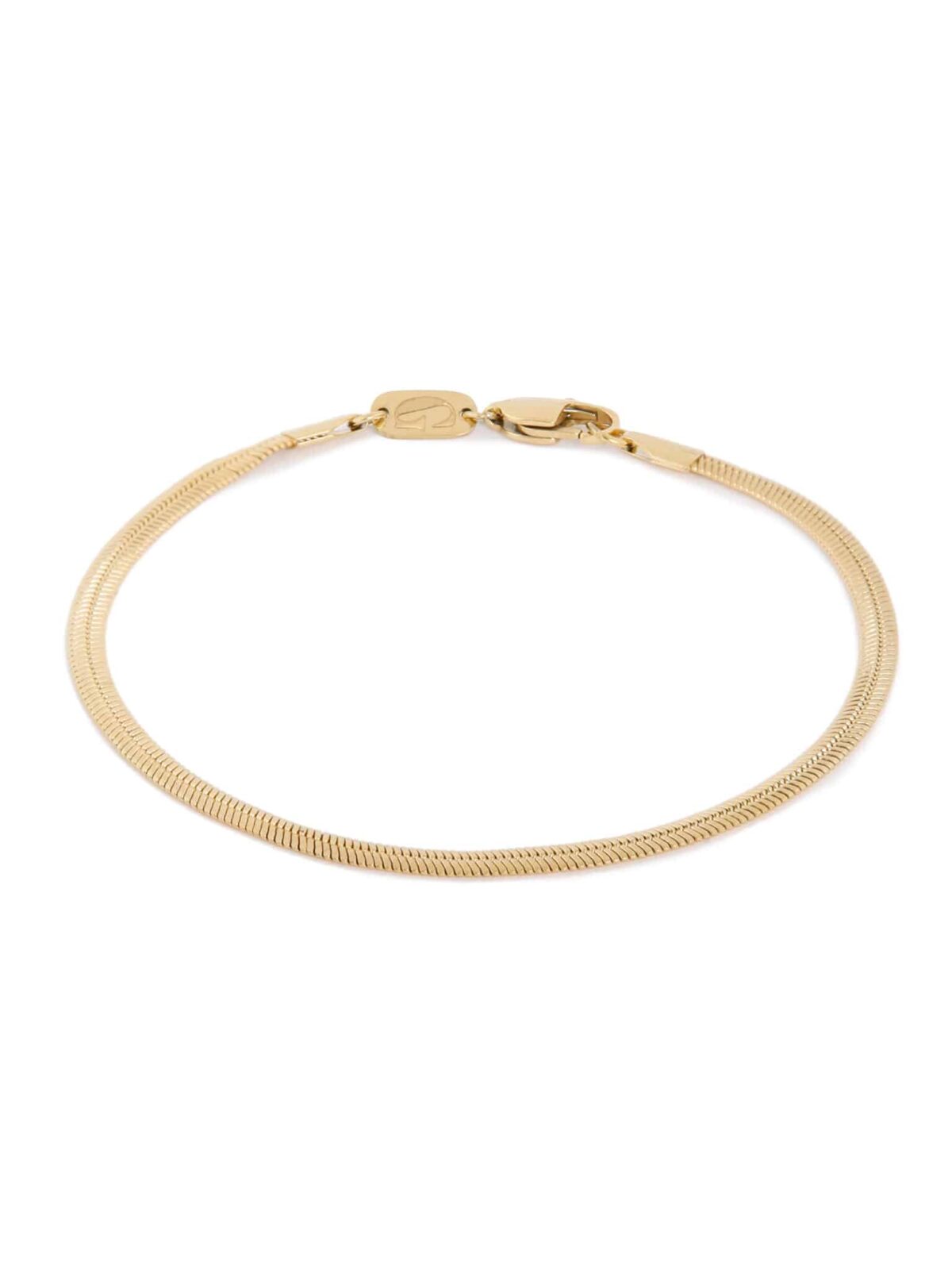 Smooth snake bracelet gold