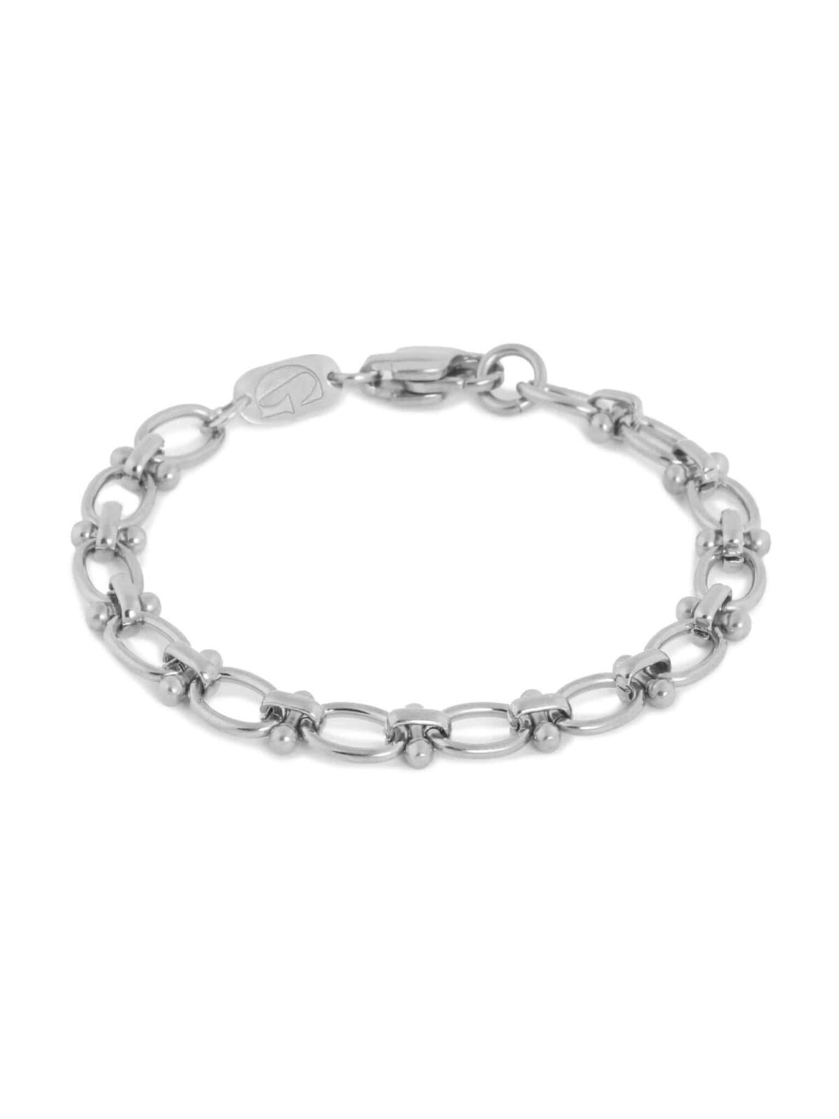 Oval dots bracelet silver
