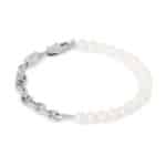 Half pearl bracelet silver