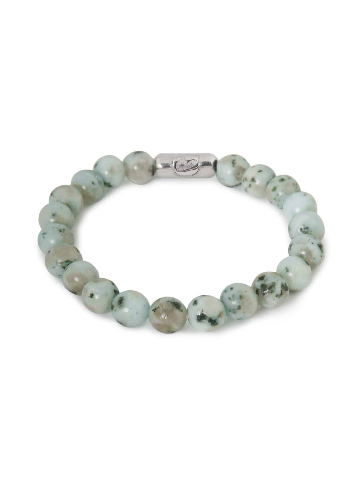 Marble green bracelet silver