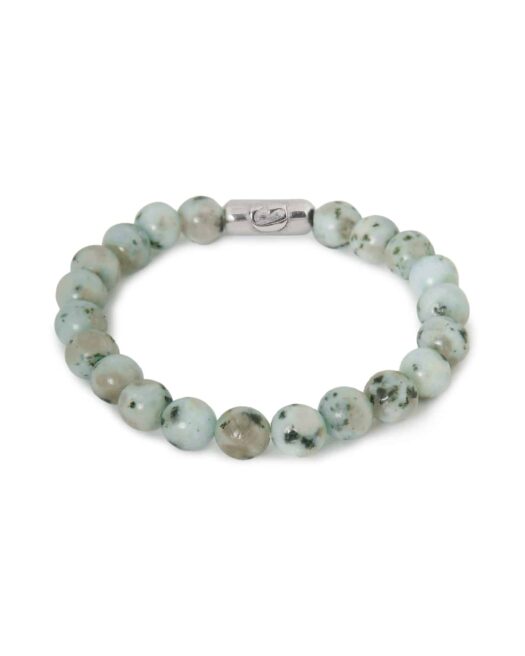 Marble green bracelet silver