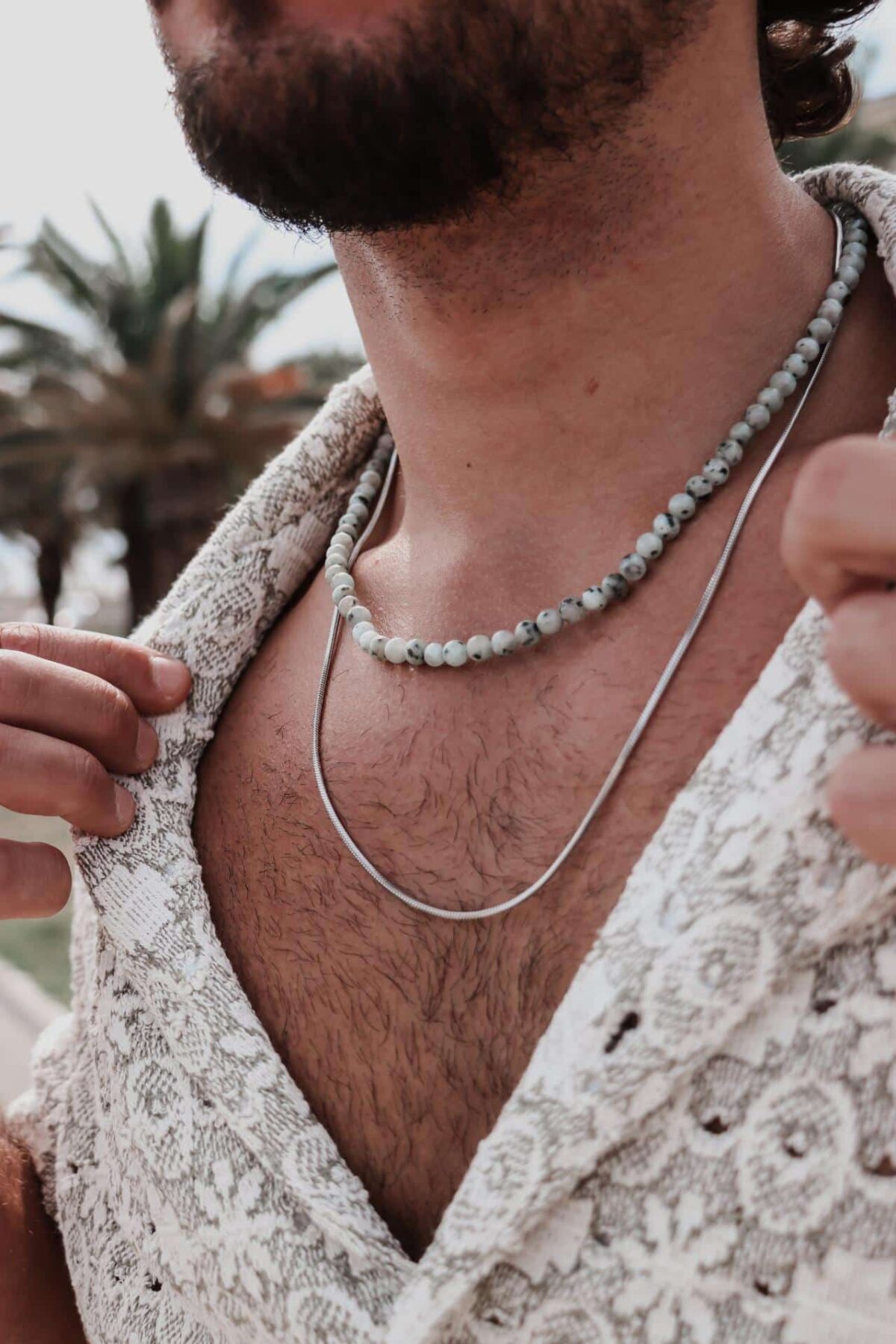 Small snake necklace silver
