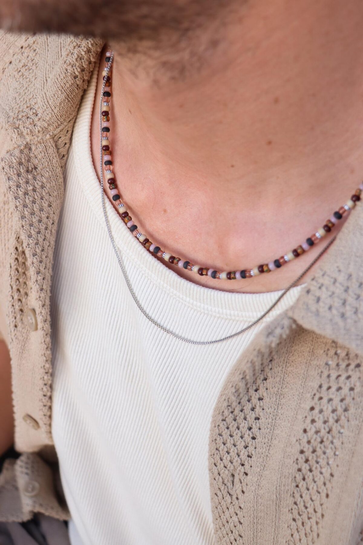 Mini square necklace silver