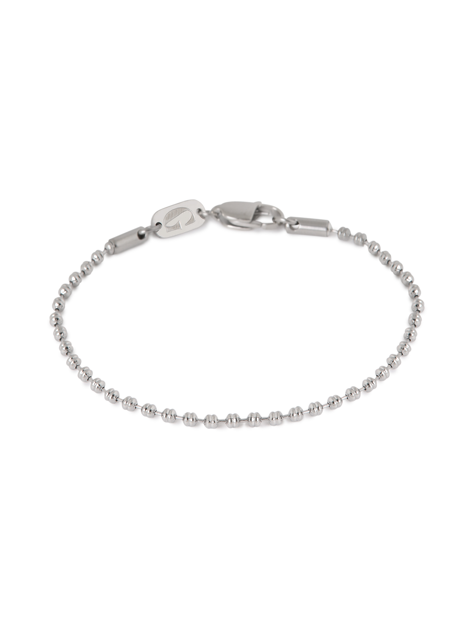 Double ball bracelet silver