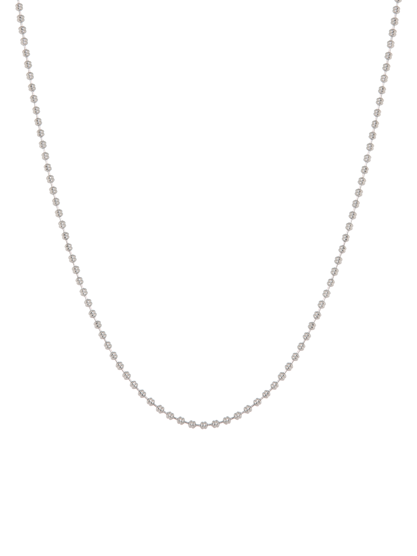 Double ball necklace silver